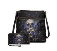 Dolyues 2 Piece Women's Leather Purse and Wallet Set