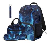 Dolyues 4 Piece Dragon Backpack Lunchbox Cambo for Boys Third Grade Elementary School Backpacks for Kids Pencil Case Boy Book Bags Ages 8-10 Gym Rucksack