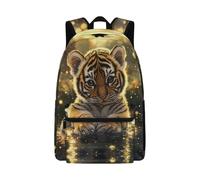 Dolyues Back to School Backpack for Elementary Boys Cool Third Grade Tiger Bookbag Ergonomic Book Bags for Kids Age 8-10 Lightweight 17 Inch Hiking Daypack