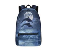 Dolyues Back to School Backpack for Elementary Boys Lightweight Boy Third Grade Dolphin Bookbag Cool 17 Inch Book Bags for Kids Age 8-10 Outdoor Rucksack