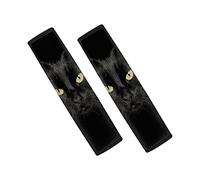 Dolyues Black Cat Head Print Car Seat Belt Covers Interior Auto Protection Universal Fit for Most Car Truck Suvs,2Pcs