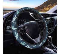 Dolyues Blue Dragonfly Pattern Car Steering Wheel Covers,Steering Wheel Protector,Universal Size 14-15 Inch,Breathable,Durable