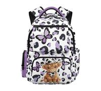 Dolyues Butterfly Backpack for Third Grade Girl Ages 8-10 Highland Cow Kawaii Elementary School Book Bags for Kids Ergonomic Large Capacity Travel Backpacks