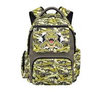 Dolyues Camo Dinosaur Bookbag for Elementary Boys Backpack Lightweight 5th Grade Back to School Backpacks for Boy Ages 10-12 Outdoor Hunting Everyday Carry