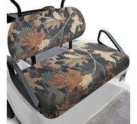 Dolyues Camo Hunting Cooling Golf Cart Seat Cover Leaf Polyester Universal All Season Comfort Golf Cart Blanket Club Car Accessories Non Skid Quick Install