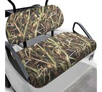 Dolyues Camo Hunting Universal Golf Cart Seat Covers Leaf Branch Polyester Year Round Comfort Golf Cart Seat Blanket Club Car Decoration Non Skid