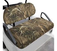 Dolyues Camo Hunting Universal Golf Cart Seat Covers Year Round Comfort Leaf Golf Cart Seat Blanket Club Car Decoration Polyester Non Slip Quick Install