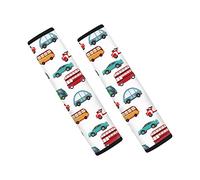 Dolyues Cartoon Car Pattern Car Seat Belt Padding,Soft Auto Seat Belt Covers Universal Fit,Shoulder Strap Pad For Kids' Safety Driving,Pram Belt Cushion