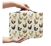 Dolyues Cartoon Chicken Bible Cover Cute Bible Case Bible Covers Case with Handle for Girl Boy Women Bible Study Supplies for Standard Size Bible