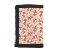 Dolyues Corgi Dog Wallets Mens Slim Trifold Purse with ID Window & Card Compartments, Lightweight Outdoor Kids Purse