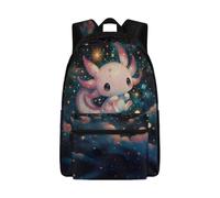 Dolyues Cute Bookbag for Elementary Girl 3rd Grade Back to School Backpack for Kids Lightweight Axolotl Backpacks 8-10 Years Old Ergonomic Travel Rucksack