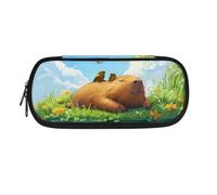 Dolyues Cute Capybara Pencil Case Large Pencil Cases for Girl Boy Cartoon Animal Print School Stationery Supplies Desk Organizer Holder for Kid Teen Women