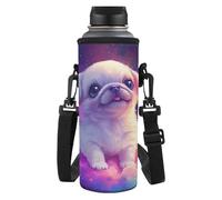 Dolyues Cute Dog Pattern Bottle Sleeve, Kids' Non-Toxic 1000ml with Safety Strap - Washable Polyester Water Bottle Cover (Soporte para vasos) 9.5 * 26cm