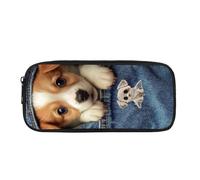 Dolyues Cute Dog Pencil Case for School - Versatile Stationery Organizer Pouch for Students, Kids, and Girls Zipper Pen Bag Lightweight