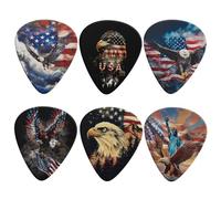 Dolyues Eagle Guitar Picks Guitar Accessories 6 Pack Sets Acoustic Picks Plectrum Electric Guitar Picks Accessories Premium Picks Universal for Men 4th of July Independence Day