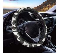 Dolyues Fashion Black White Cow Print Steering Wheel Cover for Women Men Cute, Car Steering Wheel Cover Universally Comfortable Elastic Driving Automotive Steering Wheel Decor Easy to Grip