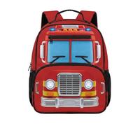 Dolyues Fire Engine Bookbag for Kindergarten Boys Cool 13.5 Inch Back to School Backpack for 1st Grade Kids Lightweight Preschool Backpacks Ages 5-6