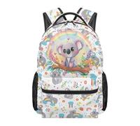 Dolyues First Grade Girls Cute Backpack 6-8 Years Old Koala Rainbow Elementary School Bookbag for Kids with Multiple Compartments Lightweight Travel Daypack