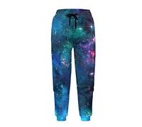 Dolyues Galaxy Sweatpants Universe Space Starry Night Print Trousers for Women Men Unsiex Regular Fit Long Sportswear, Size S-2XL