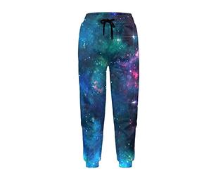 Dolyues Galaxy Sweatpants Universe Space Starry Night Print Trousers for Women Men Unsiex Regular Fit Long Sportswear, Size S-2XL
