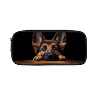 Dolyues German Shepherd Dog Pencil Case Large Capacity Stylish Zippered Pen Organizer for Teens, Perfect for School & Travel - Ideal for Boys and Girls
