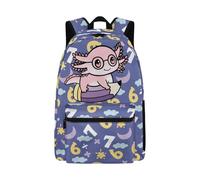 Dolyues Girl Axolotl Backpack Ages 6-8 Cute Back to School Bookbag for Elementary Kids Ergonomic 1st Grade Book Bags Spacious Lightweight Casual Daypacks