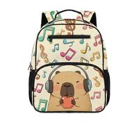 Dolyues Girl Capybara Backpack Ages 5-6 Kawaii Preschool Back to School Bookbag for First Grade Kids Lightweight 13.5 Inch Kindergarten Book Bags Ergonomic