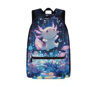 Dolyues Girl Kawaii 17 Inch Backpack Third Grade Back to School Bookbag for Elementary Kids Ergonomic Axolotl Book Bags Ages 6-8 Lightweight Travel Daypack