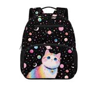 Dolyues Girls Kawaii Preschool Backpack Ages 4-6 Cat Galaxy Bookbag for Kindergarten Kids First Grade Back to School Book Bags with Multiple Pockets