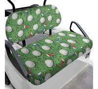 Dolyues Green Club Car Seat Covers UV Protection Golf Cart Accessories Breathable Golf Cart Bench Seat Covers Machine Washable for Daily Rounds Polyester