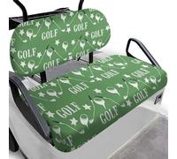 Dolyues Green Cooling Golf Cart Seat Cover Easy Installation Cute Golf Cart Decorations Soft Comfort Golf Cart Bench Seat Covers Machine Washable for Beach