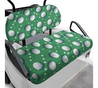 Dolyues Green Universal Golf Cart Seat Covers UV Protection Golf Cart Accessories Non-slip Golf Cart Seat Blanket Easy Installation for Resort Polyester