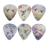 Dolyues Hummingbird Guitar Picks Cool Style Guitar Pick for Acoustic Guitar Electric Guitar Ukulele 6 Pcs Set Trendy for Men Women Boys Girls
