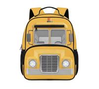 Dolyues Kids School Bus Backpack for Boys Cool Back to School Bookbag 13.5 Inch Ergonomic First Grade Preschool Book Bags Ages 5-7 with Multi Pockets