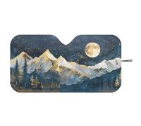 Dolyues Mountain Moon SUV Sun Shade for Windshield Heat Protection Oversized Car Shield Sun Protector Lightweight Camping Road Trip Truck Sunshield 66x34