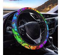 Dolyues Multicolor Butterfly Pattern Car Steering Wheel Covers,Universal Size 15 Inch/38Cm,Protector for Car/Truck/Van/Suv