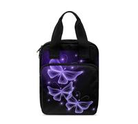 Dolyues Neon Butterfly Bible Covers Bible Case for Women Girls Bible Bag Zipper Book Cover Bible Tote Bag with Handle for Scripture Study Bible Protector Bible Carrying Case