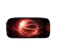 Dolyues Red Backetball Spacious Pencil Case - Large Pen Organizer Pouch for Students, Perfect for Boys & Girls - Ideal Storage Solution for School Supplies