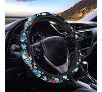 Dolyues Rose Skeleton/Skull Head Print Auto Steering Wheel Cover for Women Men,Universal Size Stretch Protector On Car Steering Wheel