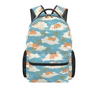 Dolyues School Backpack for Second Grade Girls 8-10 Years Old Cute Capybara Bookbag for Elementary Kids with Multiple Storage Pockets Travel Backpacks