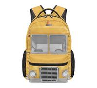 Dolyues School Bus Backpack for Boys Ages 8-12 Bookbag for Kids Lightweight Elementary Back to School Book Bags Large Capacity Third Grade Travel Backpacks