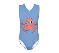 Dolyues Sea Animal Cartoon Octopus Print Kids Girls Gymnastics Leotards Athletic Sportswear Stretch Bodysuit Top