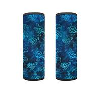 Dolyues Sea Turtle Seat Belt Pads Cover Set of 2 Comfort Soft Car Seatbelt Strap Cover for Kids, Blue, Car Seat Belt Cover Pad Head and Neck Support