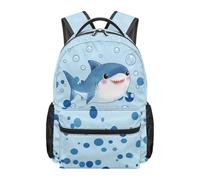 Dolyues Shark Backpack for Boys Second Grade Bookbag for Elementary Kids Age 5-7 Spacious Back to School Bags Ergonomic Backpacks with Compartments