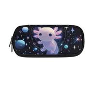 Dolyues Space Axolotl Pencil Case Large Pencil Pen Pouch Bag Animal Storage Case School College Office Organizer for Student Teacher Girls Gifts Purple