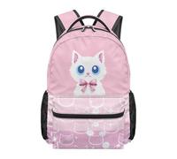 Dolyues Third Grade Back to School Backpack for 10 Year Old Girl Kawaii Cat Print Book Bags for Elementary Kids Ergonomic Cute Anti Theft Daypack for Travel