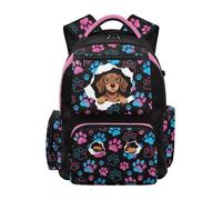 Dolyues Third Grade Backpack for 10 Year Old Girl Dachshund Paw Kawaii Back to School Book Bags for Elementary Kids Large Capacity Travel Backpacks
