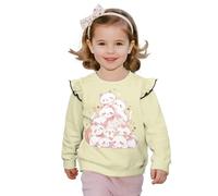Dolyues Toddler Baby Girl Soft Pullover Sweatshirt Cute Cats Crewneck Blouse Shirt Tops Warm Fall Winter Clothes Little Girls' Sweater 7-8 Years