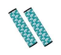 Dolyues Turquoise Ethnic Tribal Bohemian Elephant Pattern Car Seat Belt Covers for Women,2 Pack Universal Harness Pad for Car/Backpack/Shoulder Bag