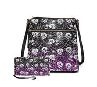 Dolyues Womens Crossbody Wallet Purse Halloween Spider Web